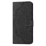 For Samsung Galaxy S23+ Mandala Flower Imprinted Folio Flip Phone Case PU Leather Stand Wallet Cover with Strap