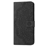 Samsung Galaxy S23 Mandala Blomma Präglat PU Läder Stativskal Magnetiskt Spänne mobil Plånboksfodral