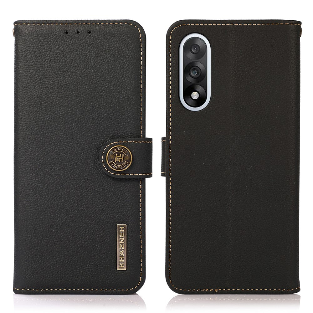 KHAZNEH til OnePlus Nord 5 5G / Ace 5 Ultra 5G, cover i ægte okselæder, RFID-blokerende pungcover