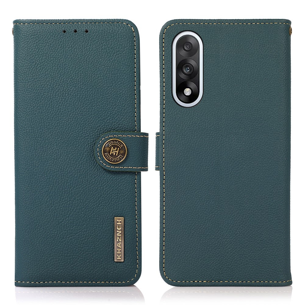 KHAZNEH til OnePlus Nord 5 5G / Ace 5 Ultra 5G, cover i ægte okselæder, RFID-blokerende pungcover