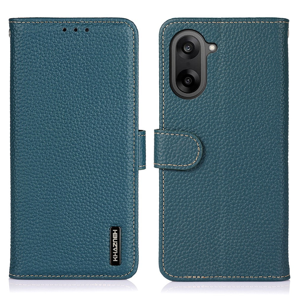 KHAZNEH For OnePlus Nord CE5 5G / Ace 5 Racing 5G Case Genuine Cow Leather Flip Phone Cover