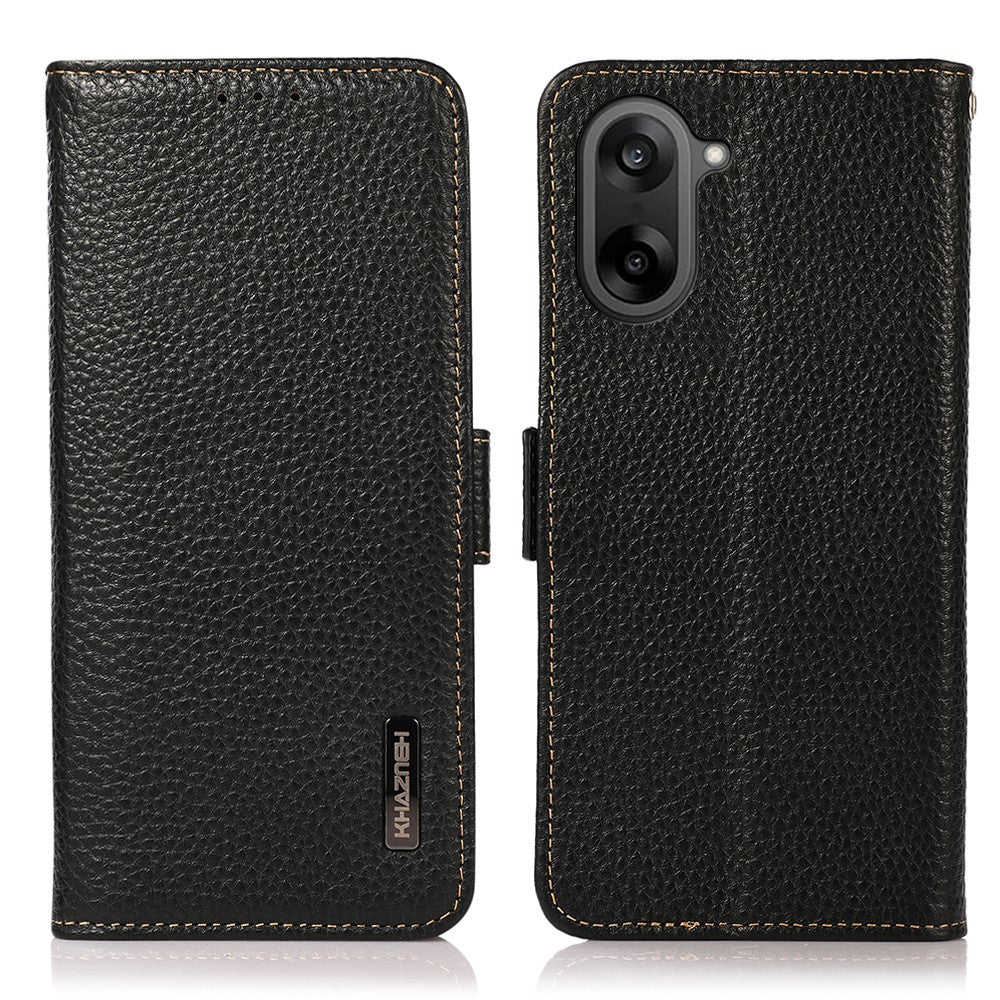 KHAZNEH for OnePlus Nord CE5 5G / Ace 5 Racing 5G Phone Case Genuine Cow Leather Cover RFID Blocking
