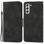 For Samsung Galaxy S23 PU Leather Magnetic Flip Phone Case Stand Function Solid Color Wallet Cover with Strap
