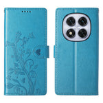 For Xiaomi Redmi Note 14 Pro 4G Wallet Case Butterfly Floral Imprint PU Leather Phone Cover with Wrist Strap