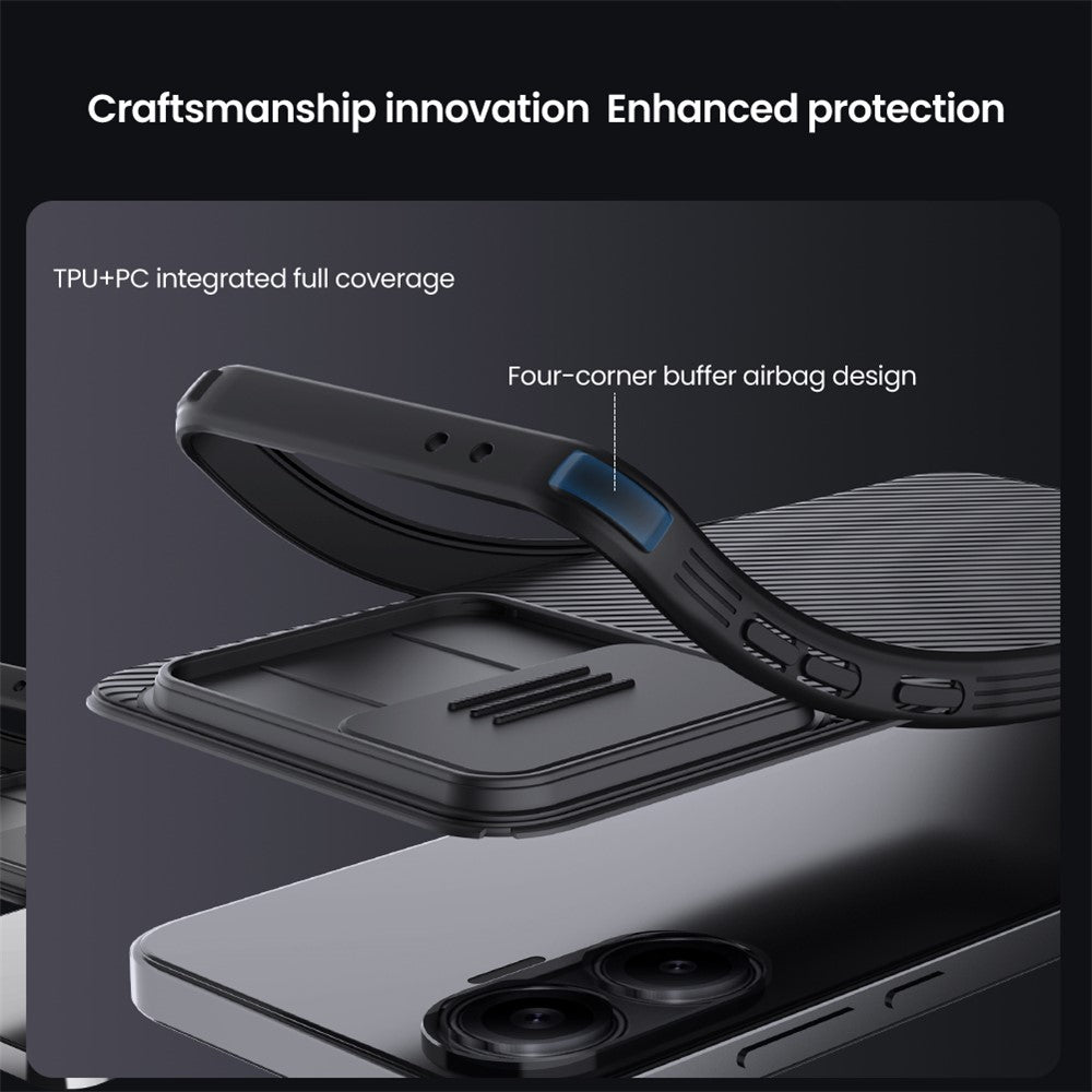 NILLKIN Camshield Pro Series for Xiaomi Poco F7 5G  /  Redmi Turbo 4 Pro 5G Case PC + TPU Phone Cover with Camera Slider