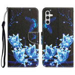 For Samsung Galaxy A14 5G / 4G Cross Texture Anti-drop PU Leather Cover Pattern Printing Stand Wallet Phone Case
