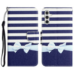 For Samsung Galaxy A14 5G / 4G Cross Texture Anti-drop PU Leather Cover Pattern Printing Stand Wallet Phone Case