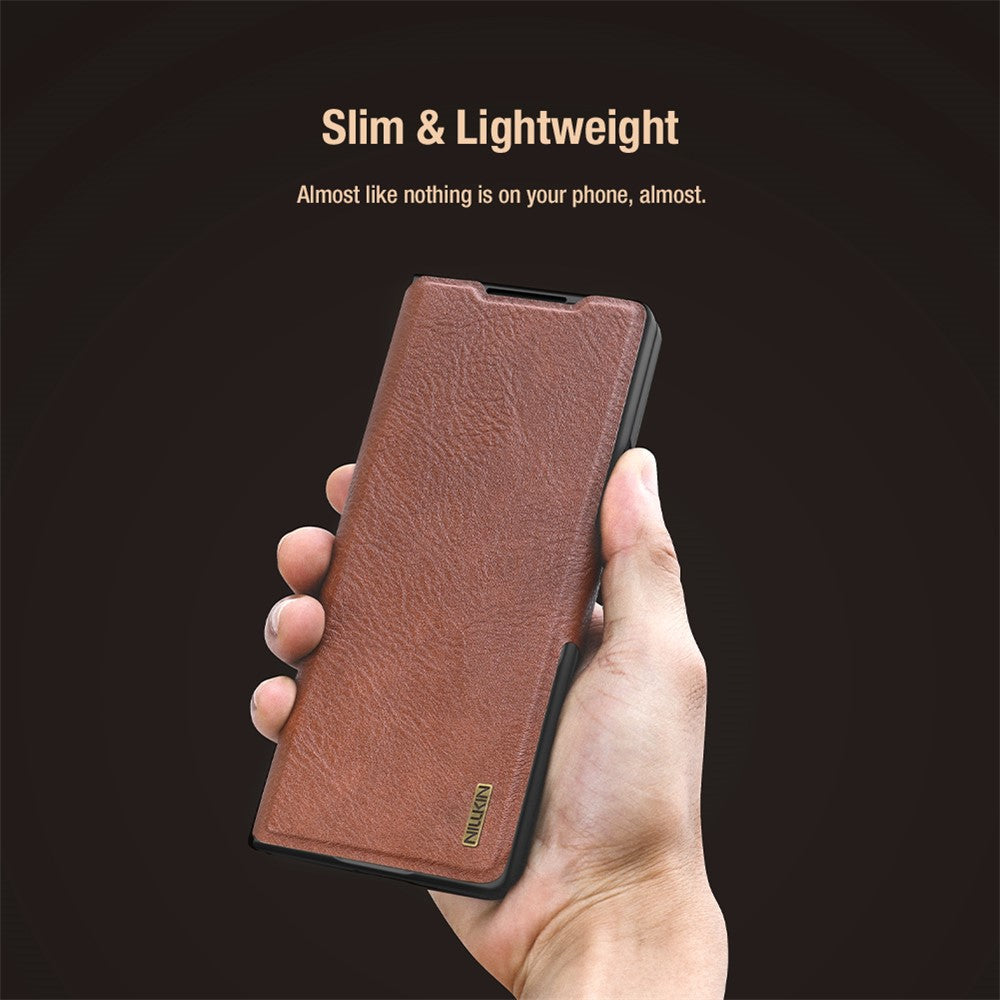 NILLKIN til Samsung Galaxy Z Fold7 5G etui PU + PC stativ design telefoncover med kortplads