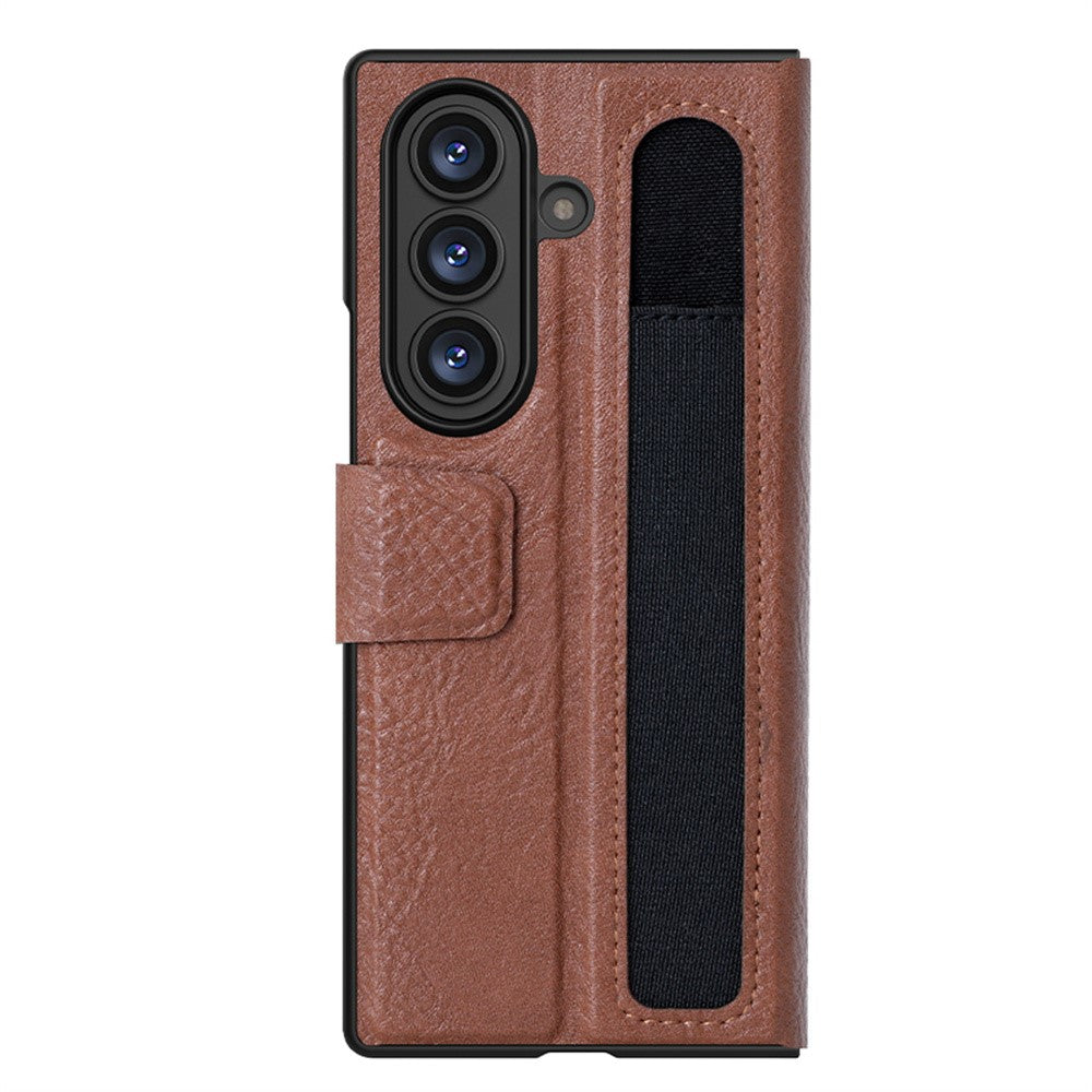 NILLKIN til Samsung Galaxy Z Fold7 5G etui PU + PC stativ design telefoncover med kortplads