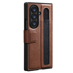 NILLKIN til Samsung Galaxy Z Fold7 5G etui PU + PC stativ design telefoncover med kortplads
