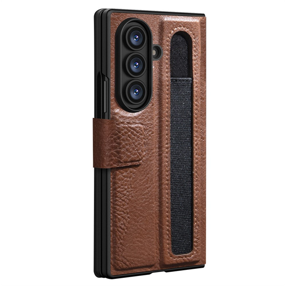 NILLKIN til Samsung Galaxy Z Fold7 5G etui PU + PC stativ design telefoncover med kortplads
