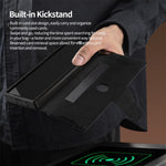 NILLKIN til Samsung Galaxy Z Fold7 5G etui PU + PC stativ design telefoncover med kortplads