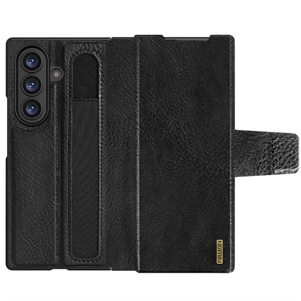 NILLKIN til Samsung Galaxy Z Fold7 5G etui PU + PC stativ design telefoncover med kortplads