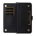 For Samsung Galaxy M36 5G Case with Shoulder / Wrist Strap Leather Phone Cover Stand Wallet