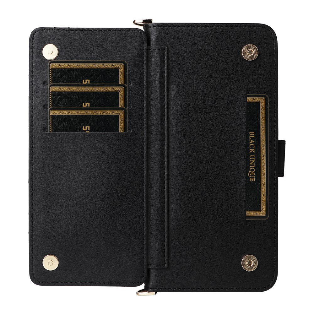 For Samsung Galaxy M36 5G Case with Shoulder / Wrist Strap Leather Phone Cover Stand Wallet