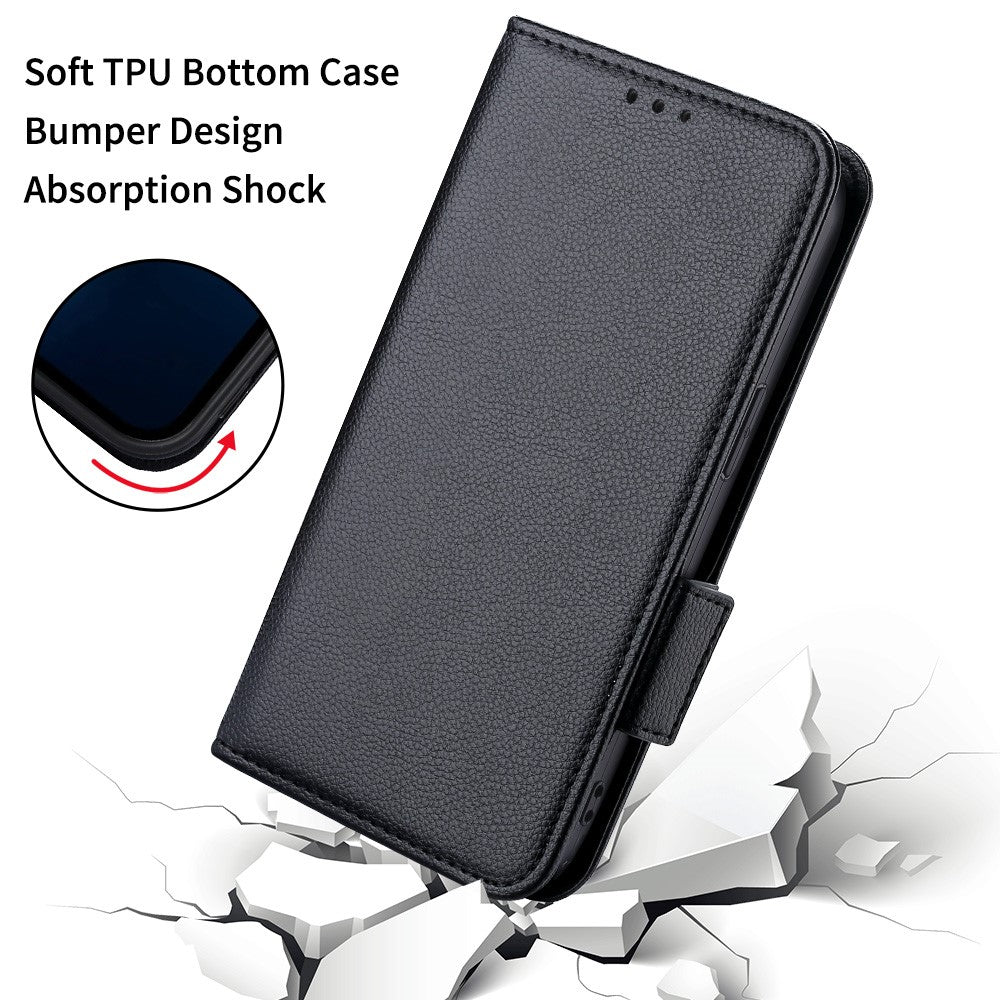 For Samsung Galaxy M36 5G Case with Wrist Strap Litchi Texture PU Leather Wallet Phone Cover