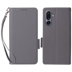 For Samsung Galaxy M36 5G Case with Wrist Strap Litchi Texture PU Leather Wallet Phone Cover