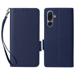 For Samsung Galaxy M36 5G Case with Wrist Strap Litchi Texture PU Leather Wallet Phone Cover