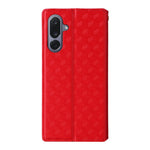 For Samsung Galaxy M36 5G Case Wallet Rhombus Imprinted Leather Phone Cover