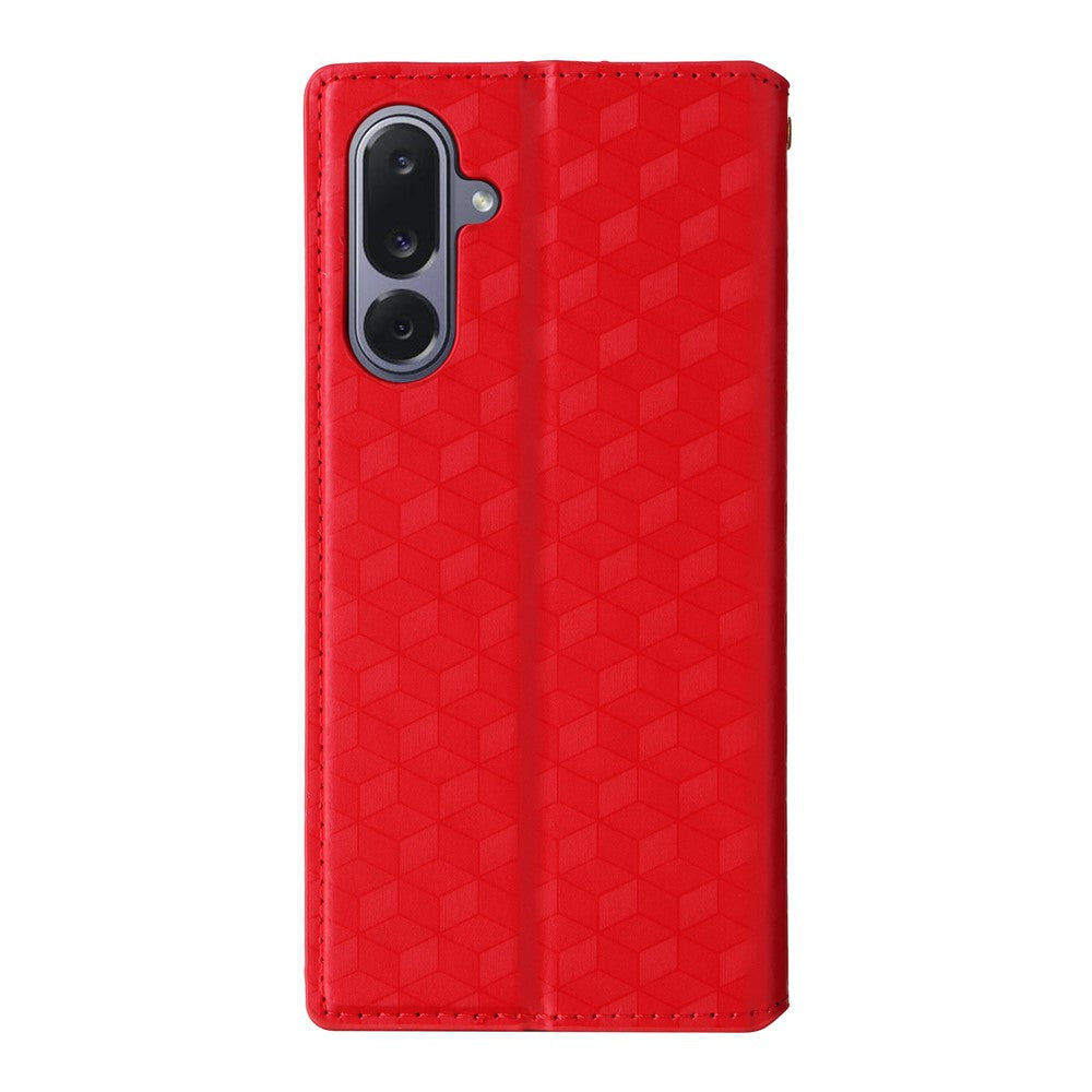 For Samsung Galaxy M36 5G Case Wallet Rhombus Imprinted Leather Phone Cover