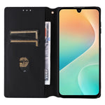 For Samsung Galaxy M36 5G Case Wallet Rhombus Imprinted Leather Phone Cover