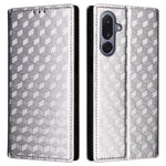 For Samsung Galaxy M36 5G Case Wallet Rhombus Imprinted Leather Phone Cover