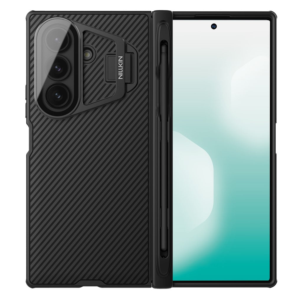 NILLKIN CamShield Prop Series For Samsung Galaxy Z Fold7 5G Case PC Phone Cover with Clear Camera Lid / Stylus Pen
