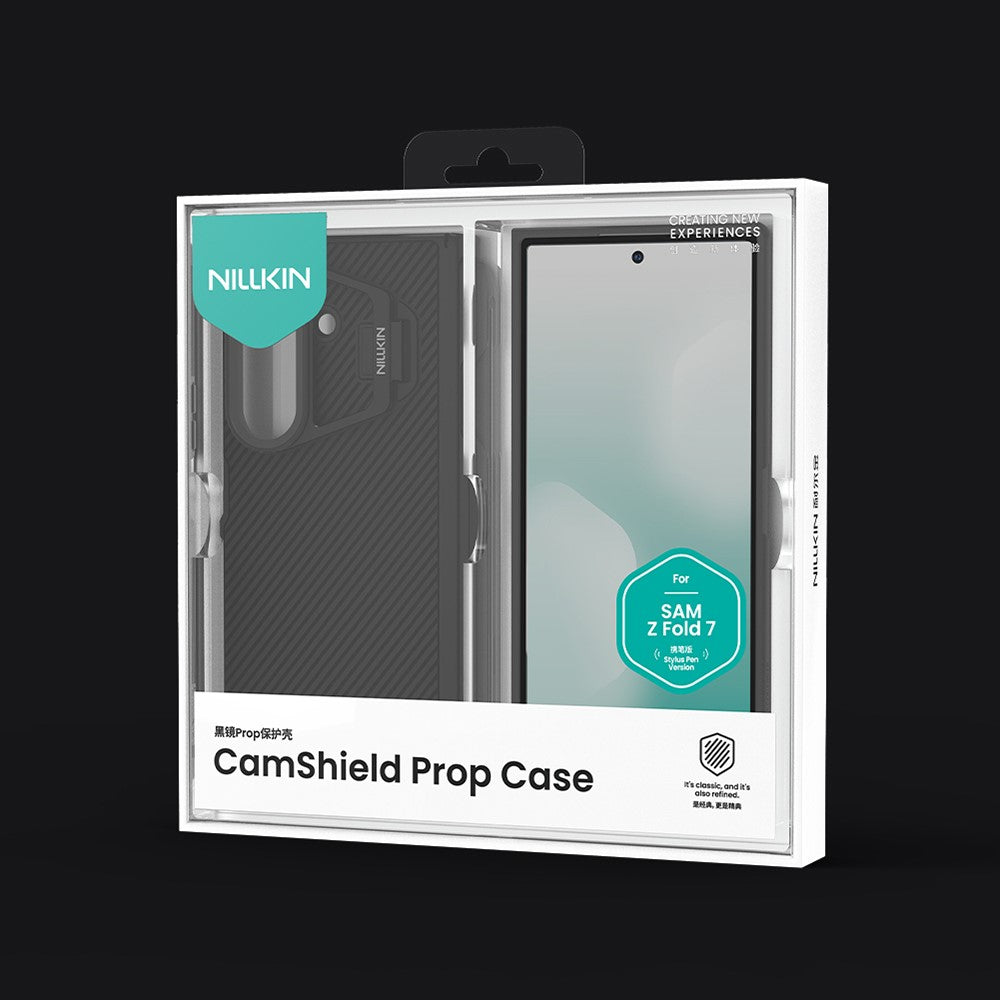 NILLKIN CamShield Prop Series For Samsung Galaxy Z Fold7 5G Case PC Phone Cover with Clear Camera Lid / Stylus Pen