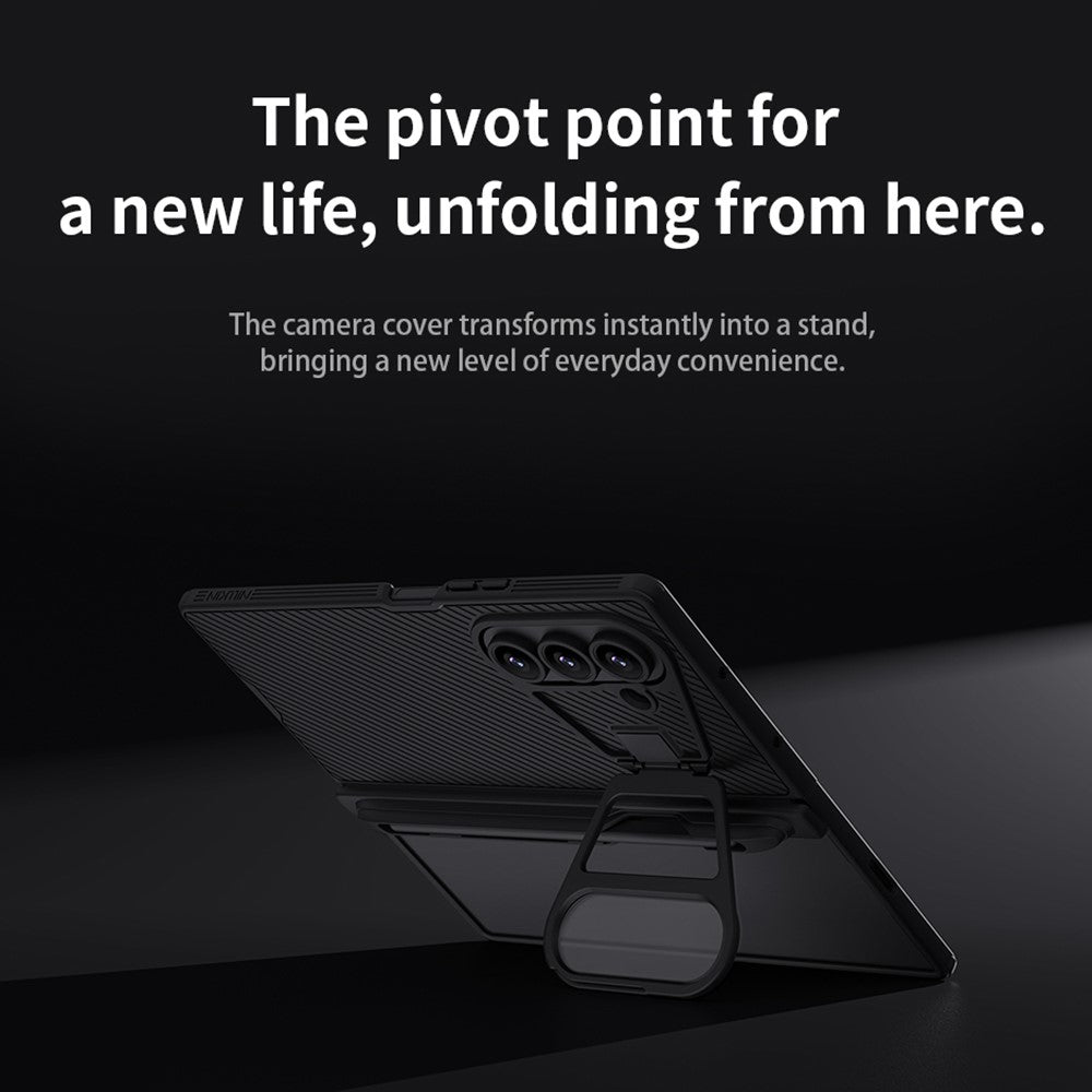 NILLKIN CamShield Prop Series For Samsung Galaxy Z Fold7 5G Case PC Phone Cover with Clear Camera Lid / Stylus Pen