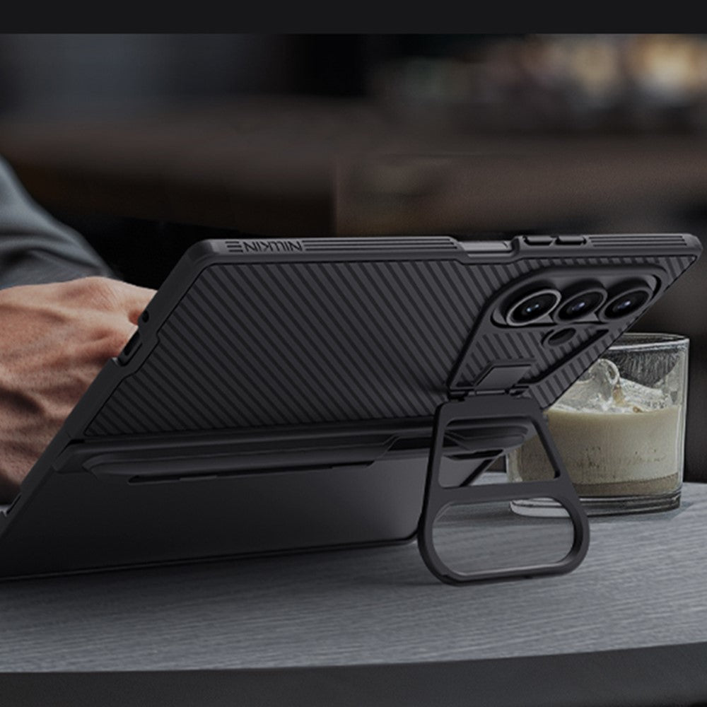 NILLKIN CamShield Prop Series For Samsung Galaxy Z Fold7 5G Case PC Phone Cover with Clear Camera Lid / Stylus Pen