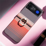 For Samsung Galaxy Z Flip4 5G / Flip3 5G Case Ring Holder Kickstand PC Phone Cover