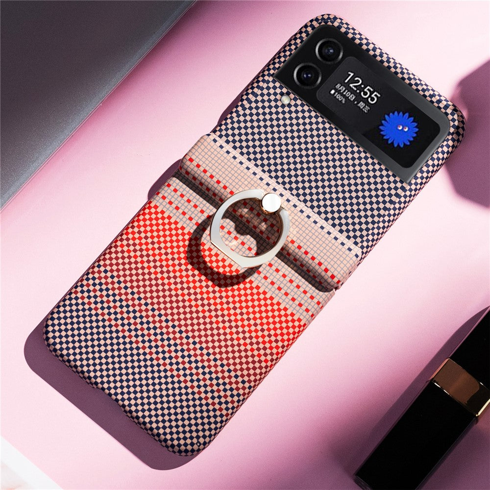 For Samsung Galaxy Z Flip4 5G / Flip3 5G Case Ring Holder Kickstand PC Phone Cover