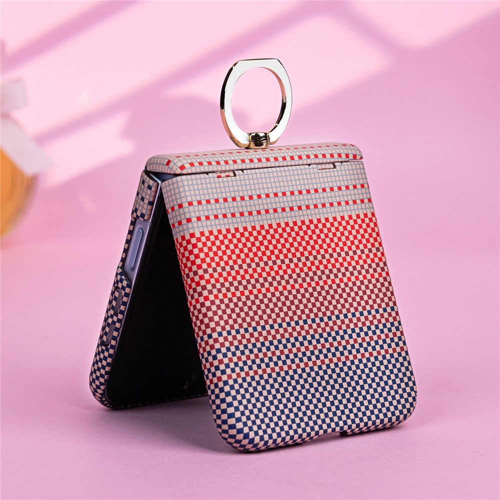 For Samsung Galaxy Z Flip4 5G / Flip3 5G Case Ring Holder Kickstand PC Phone Cover