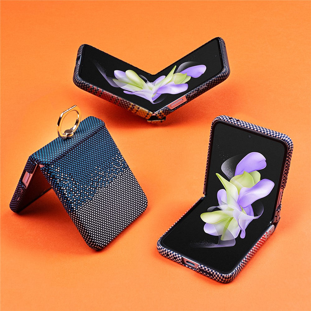 For Samsung Galaxy Z Flip4 5G / Flip3 5G Case Ring Holder Kickstand PC Phone Cover