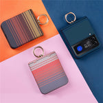 For Samsung Galaxy Z Flip4 5G / Flip3 5G Case Ring Holder Kickstand PC Phone Cover