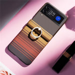 For Samsung Galaxy Z Flip4 5G / Flip3 5G Case Ring Holder Kickstand PC Phone Cover