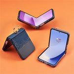 Phone Case For Samsung Galaxy Z Flip7 FE 5G  /  Flip6 5G  /  Flip5 5G Ring Holder Kickstand PC Cover with Tempered Glass Screen Protector