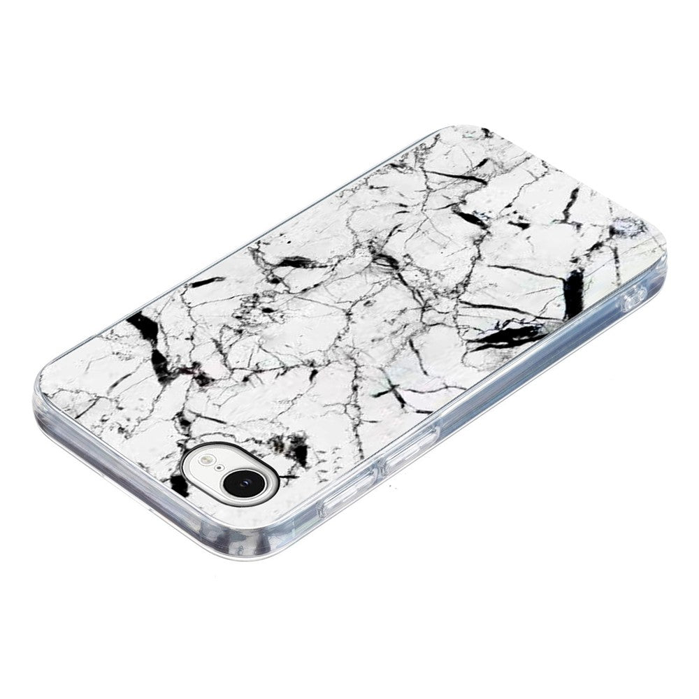 For iPhone SE (2022) / (2020) / 8 / 7 Case Marble Pattern Printing Soft TPU Phone Cover