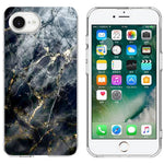 For iPhone SE (2022) / (2020) / 8 / 7 Case Marble Pattern Printing Soft TPU Phone Cover