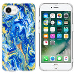 For iPhone SE (2022) / (2020) / 8 / 7 Case Marble Pattern Printing Soft TPU Phone Cover