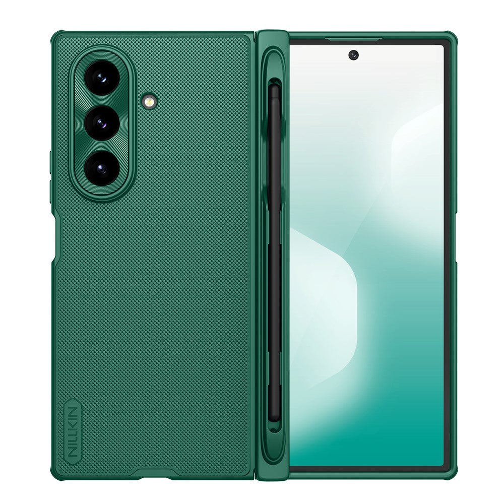 NILLKIN Super Frosted Shield Fold til Samsung Galaxy Z Fold7 5G Magnetisk Etui PC Mat Telefoncover med Stylus Pen