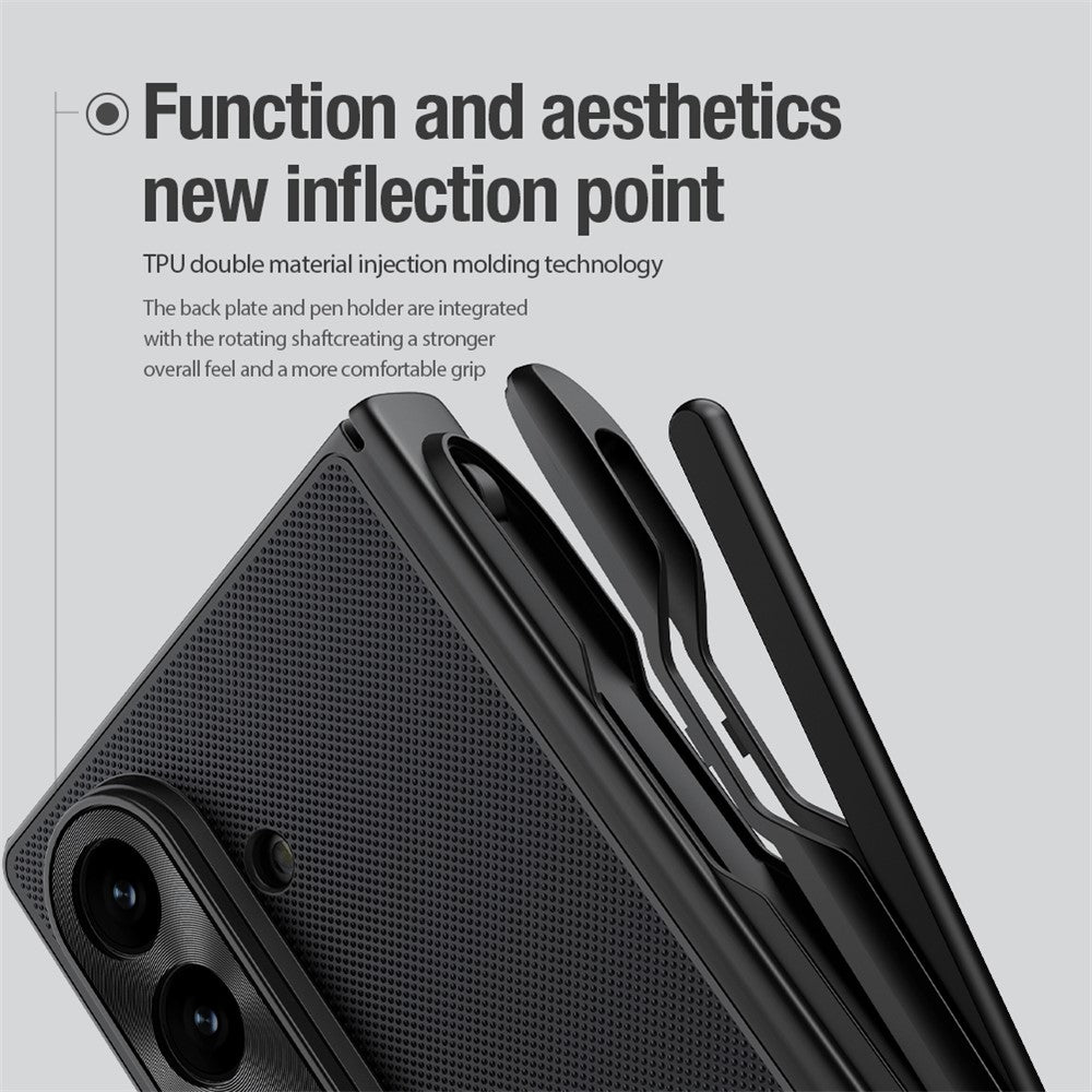 NILLKIN Super Frosted Shield Fold til Samsung Galaxy Z Fold7 5G Magnetisk Etui PC Mat Telefoncover med Stylus Pen