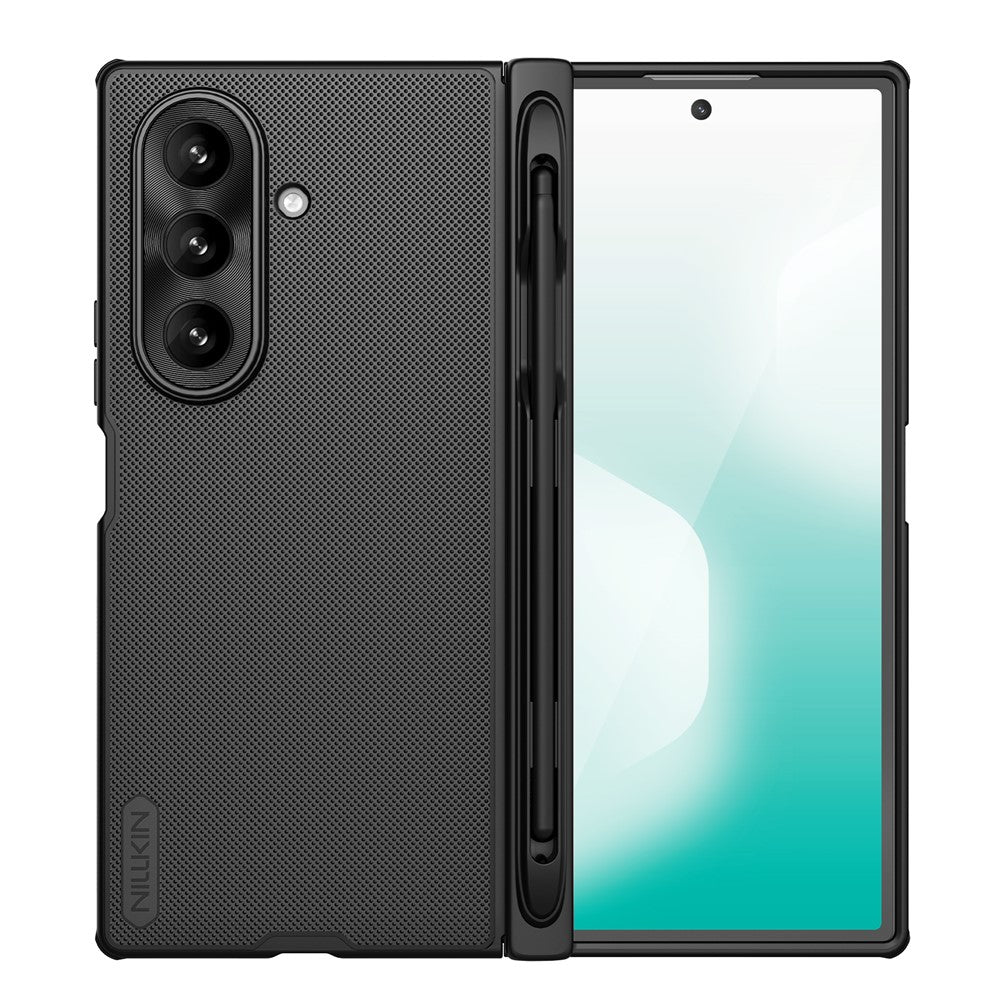 NILLKIN Super Frosted Shield Fold til Samsung Galaxy Z Fold7 5G Magnetisk Etui PC Mat Telefoncover med Stylus Pen