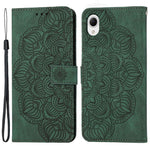 For Samsung Galaxy A23e Drop Protection Phone Cover Imprinted Mandala Flower Wallet PU Leather+Soft TPU Case