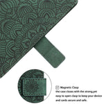 For Samsung Galaxy A23e Drop Protection Phone Cover Imprinted Mandala Flower Wallet PU Leather+Soft TPU Case