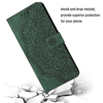 For Samsung Galaxy A23e Drop Protection Phone Cover Imprinted Mandala Flower Wallet PU Leather+Soft TPU Case