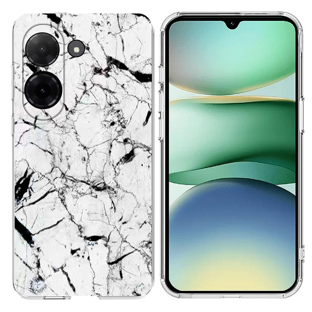 Soft TPU Case for Xiaomi Redmi A5 NFC (EU) (173.45mm) Marble Pattern Printing Phone Cover