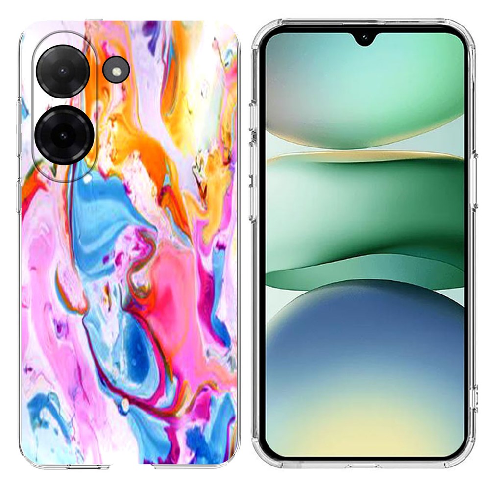 Soft TPU Case for Xiaomi Redmi A5 NFC (EU) (173.45mm) Marble Pattern Printing Phone Cover