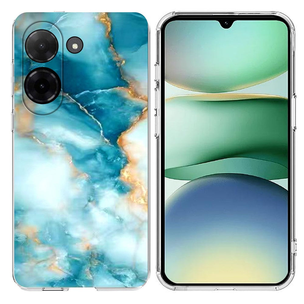 Soft TPU Case for Xiaomi Redmi A5 NFC (EU) (173.45mm) Marble Pattern Printing Phone Cover