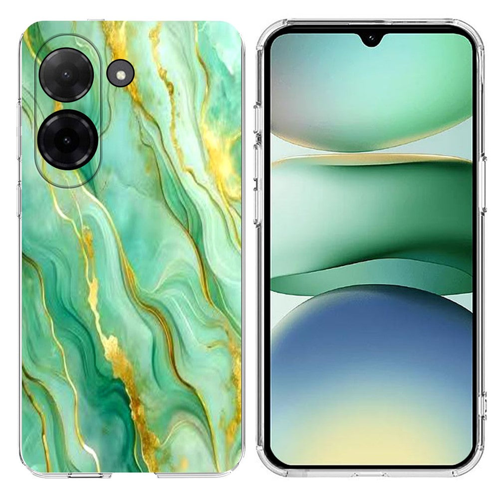 Soft TPU Case for Xiaomi Redmi A5 NFC (EU) (173.45mm) Marble Pattern Printing Phone Cover